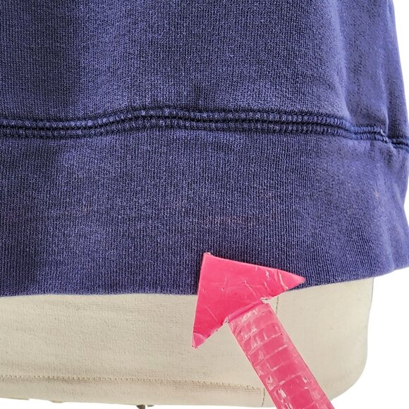 Lilly Pulitzer Womens Medium Sweatshirt Luxletic Beach Comber Pullover Navy Blue - Picture 7 of 11